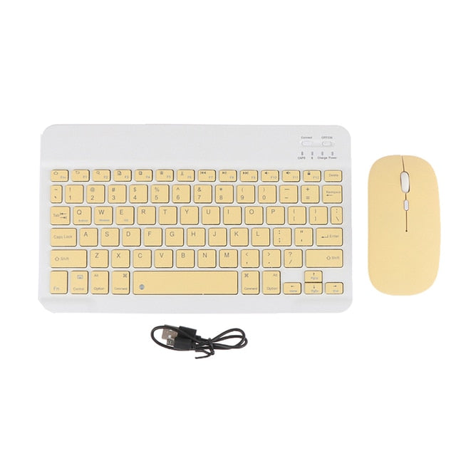 Teclado inalámbrico Minimalista + Mouse (PC, TABLETS, CELULARES)