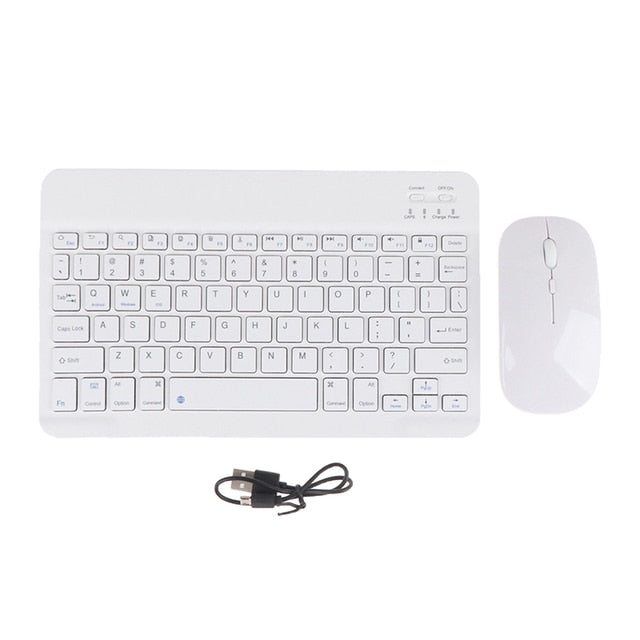 Teclado inalámbrico Minimalista + Mouse (PC, TABLETS, CELULARES)