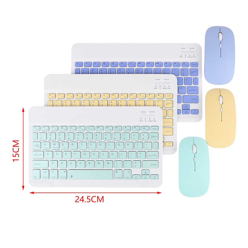 Teclado inalámbrico Minimalista + Mouse (PC, TABLETS, CELULARES)