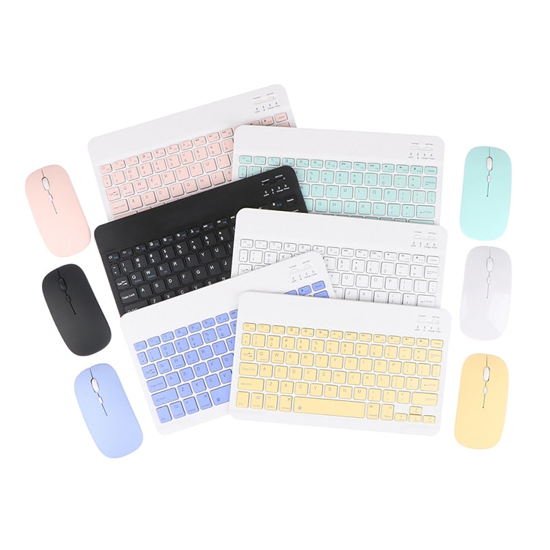 Teclado inalámbrico Minimalista + Mouse (PC, TABLETS, CELULARES)