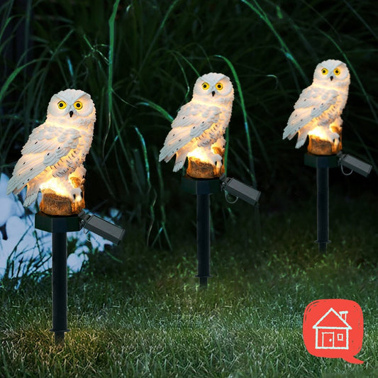 Luz Led Solar para jardin y exteriores (Buho)